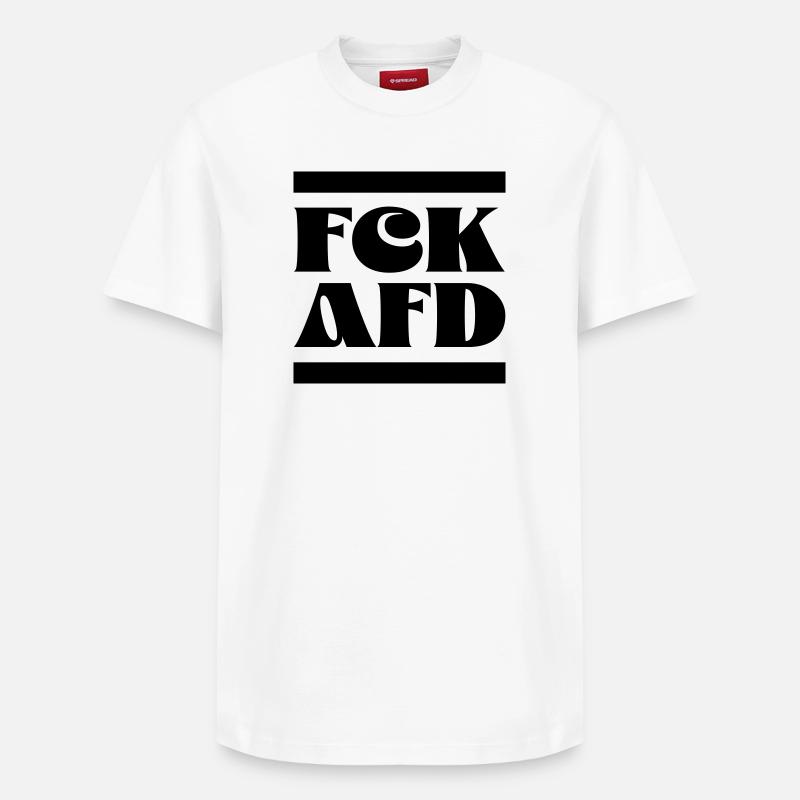 FCK AfD - T-shirt unisexe décontracté en coton Supima – de SPREAD - blanc