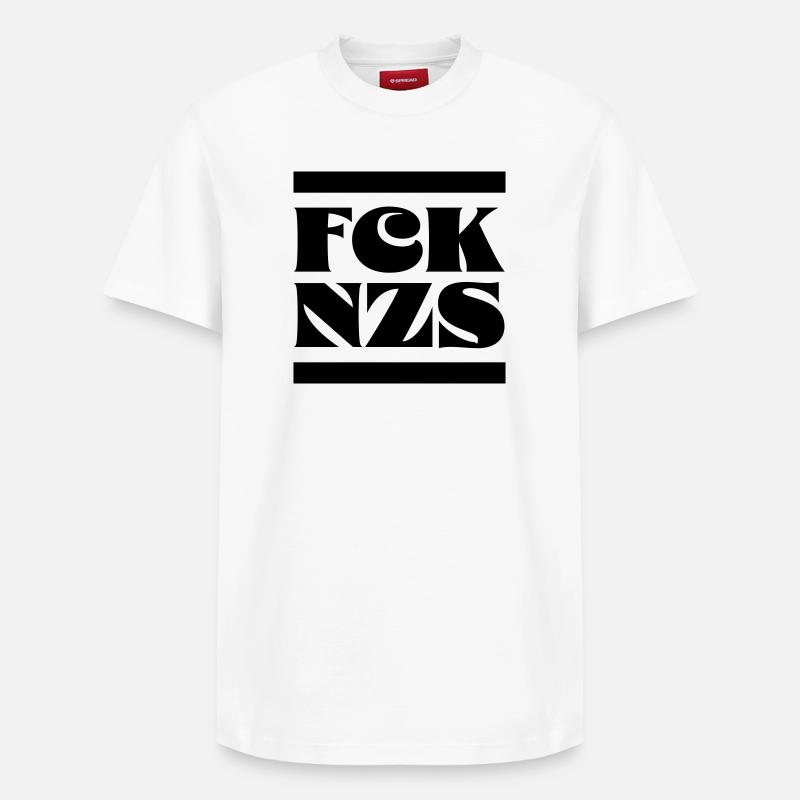 Fck Nzs - Relaxed Unisex Supima Cotton T-Shirt – von SPREAD - Weiß