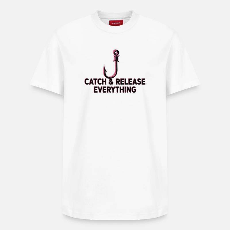 Catch & Release Everything - Relaxed Unisex Supima Cotton T-Shirt – by SPREAD - white