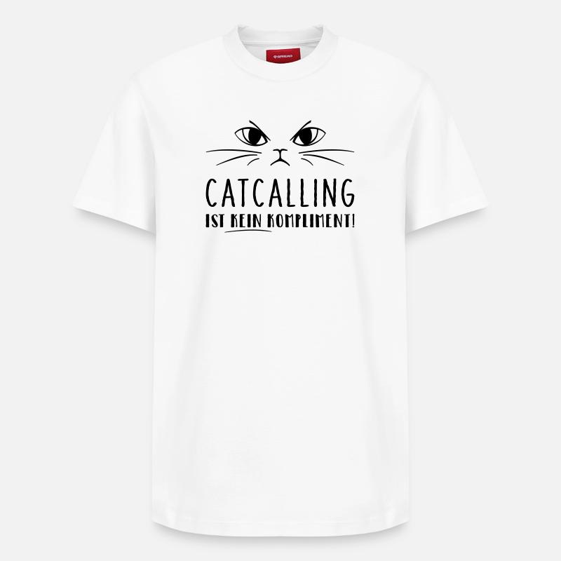 Catcalling ist kein Kompliment! - Relaxed Unisex Supima Cotton T-Shirt – von SPREAD - Weiß
