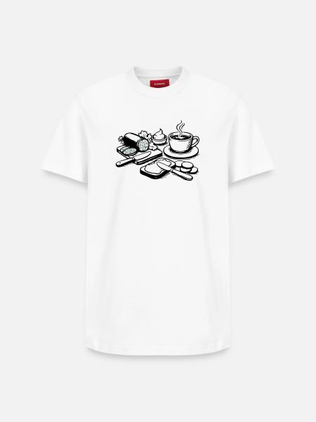 meal - Relaxed Unisex Supima Cotton T-Shirt – by SPREAD - white