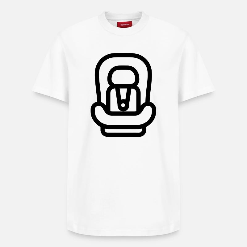 siège auto bébé - Relaxed Unisex Supima Cotton T-Shirt – by SPREAD - white