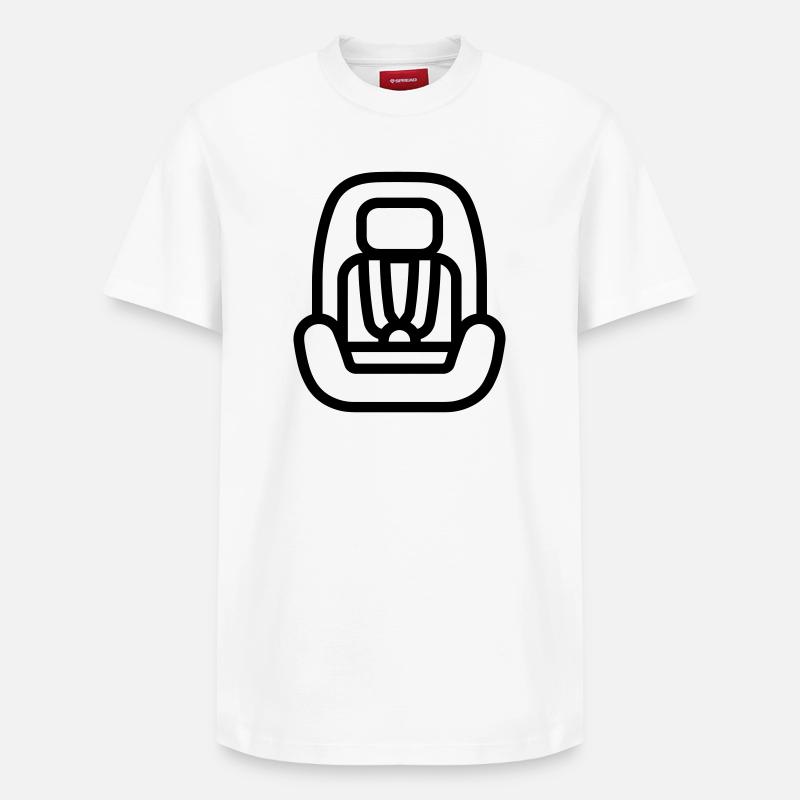 Kindersitz - Relaxed Unisex Supima Cotton T-Shirt – von SPREAD - Weiß