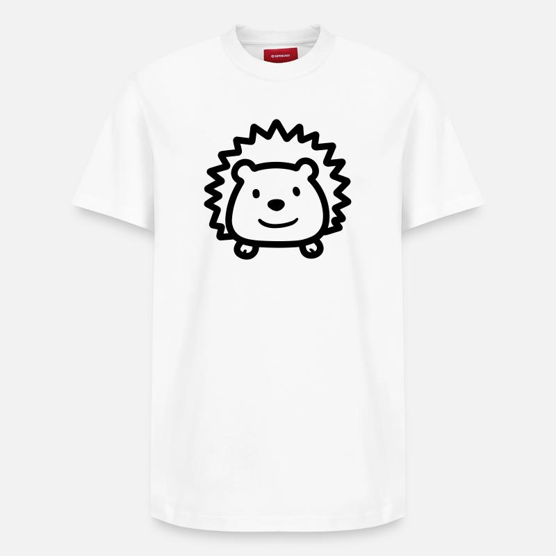 hérisson - T-shirt unisexe décontracté en coton Supima – de SPREAD - blanc