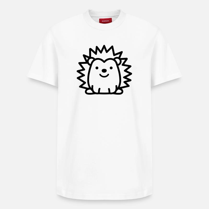 hérisson - T-shirt unisexe décontracté en coton Supima – de SPREAD - blanc