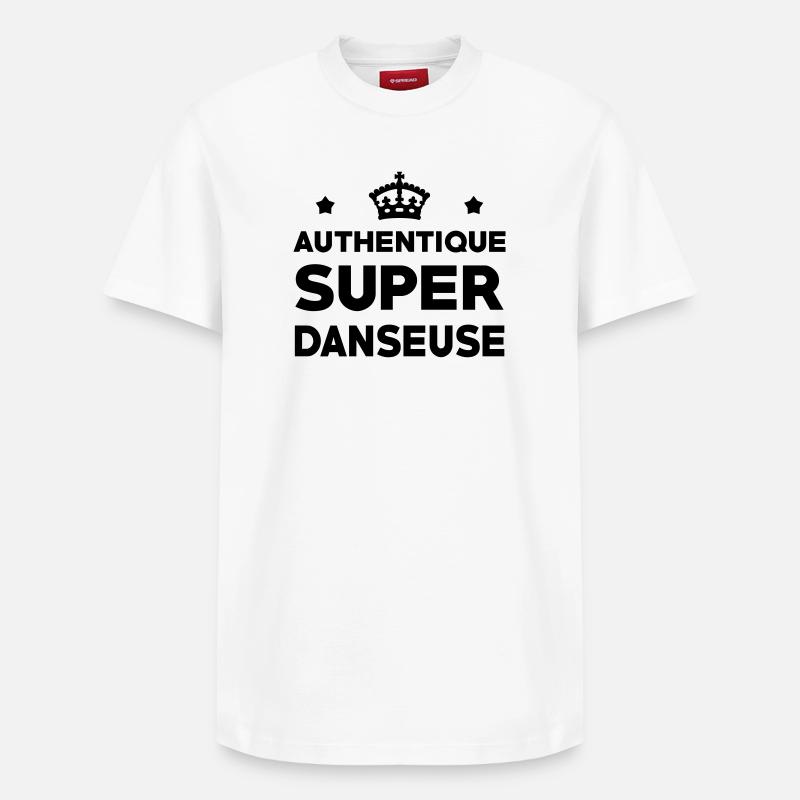 Authentic super dancer - Relaxed Unisex Supima Cotton T-Shirt – by SPREAD - white
