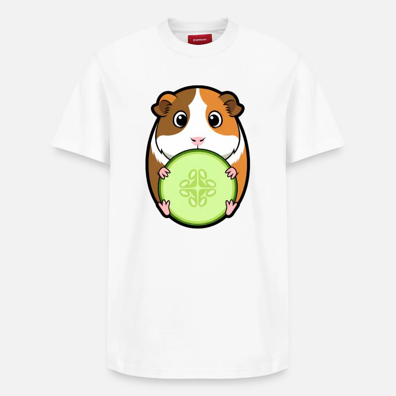 Comedy Cobaye et Concombre - T-shirt unisexe décontracté en coton Supima – de SPREAD - blanc