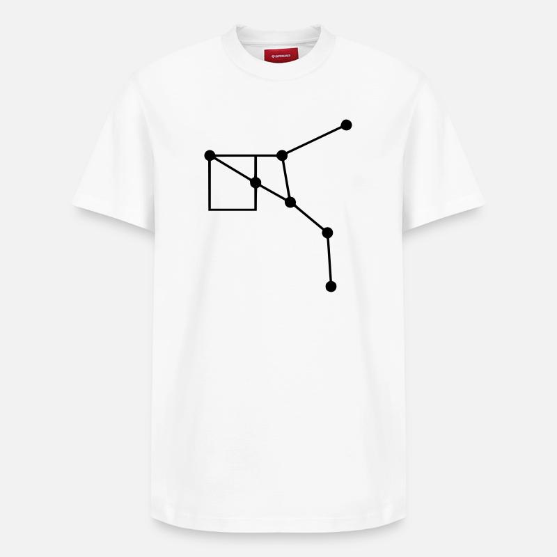 Sternbild Geometrie Linien - Relaxed Unisex Supima Cotton T-Shirt – von SPREAD - Weiß