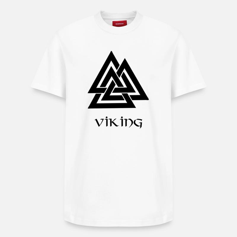 Viking-001-blk - T-shirt unisexe décontracté en coton Supima – de SPREAD - blanc