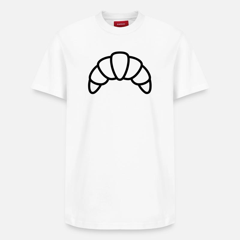 croissant - T-shirt unisexe décontracté en coton Supima – de SPREAD - blanc