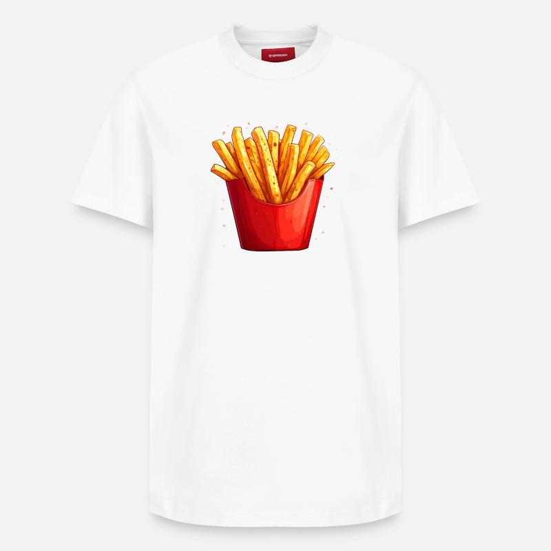 Frites - T-shirt unisexe décontracté en coton Supima – de SPREAD - blanc