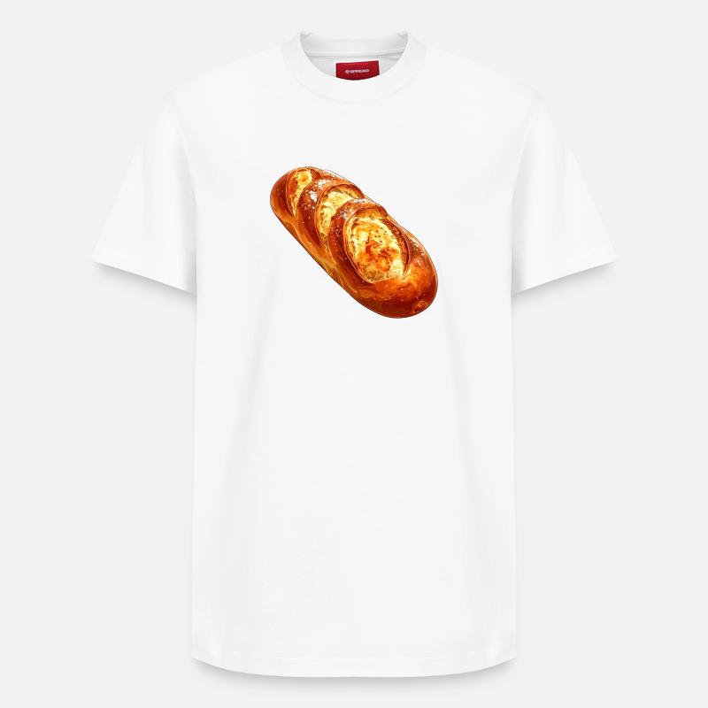 Brot oder Baguette - Relaxed Unisex Supima Cotton T-Shirt – von SPREAD - Weiß