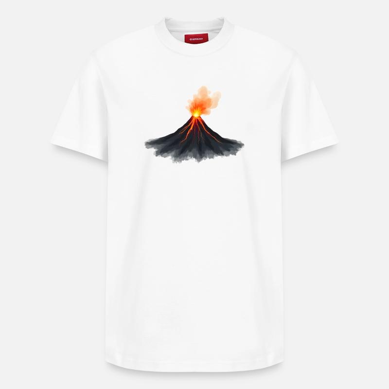 Volcan - T-shirt unisexe décontracté en coton Supima – de SPREAD - blanc