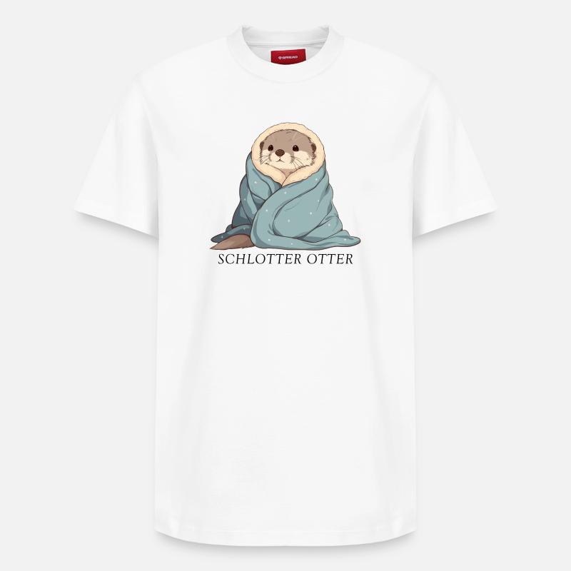 Shiver Otter en mode hiver - T-shirt unisexe décontracté en coton Supima – de SPREAD - blanc