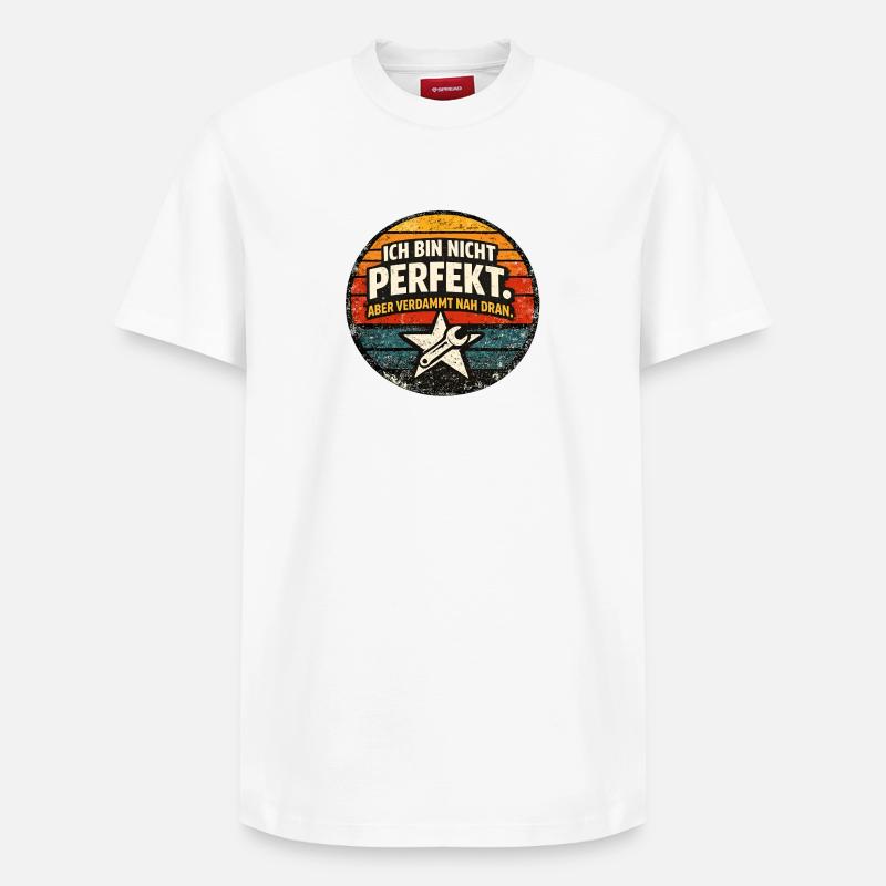 Pas parfait, mais proche - T-shirt unisexe décontracté en coton Supima – de SPREAD - blanc