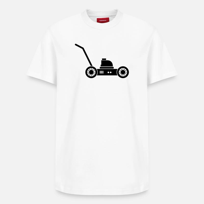 Tondeuse à gazon - T-shirt unisexe décontracté en coton Supima – de SPREAD - blanc