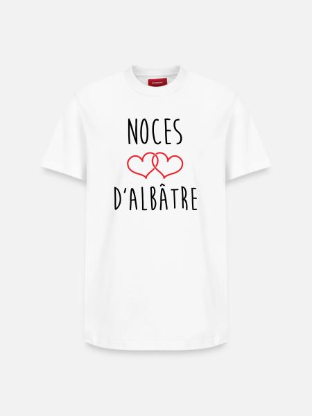 Alabaster-Hochzeit 75 Jahre Ehe - Relaxed Unisex Supima Cotton T-Shirt – von SPREAD - Weiß