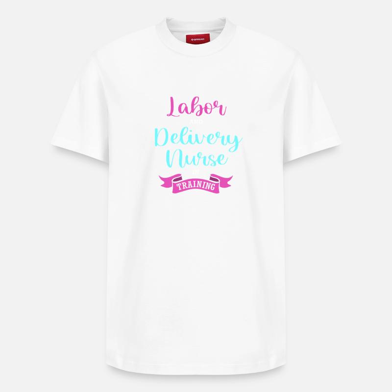 Hebamme Entbindung - Relaxed Unisex Supima Cotton T-Shirt – von SPREAD - Weiß