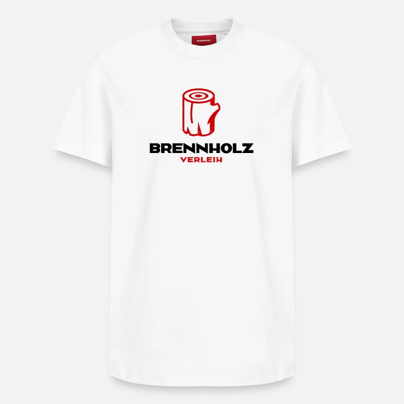 Location de bois de chauffage - T-shirt unisexe décontracté en coton Supima – de SPREAD - blanc