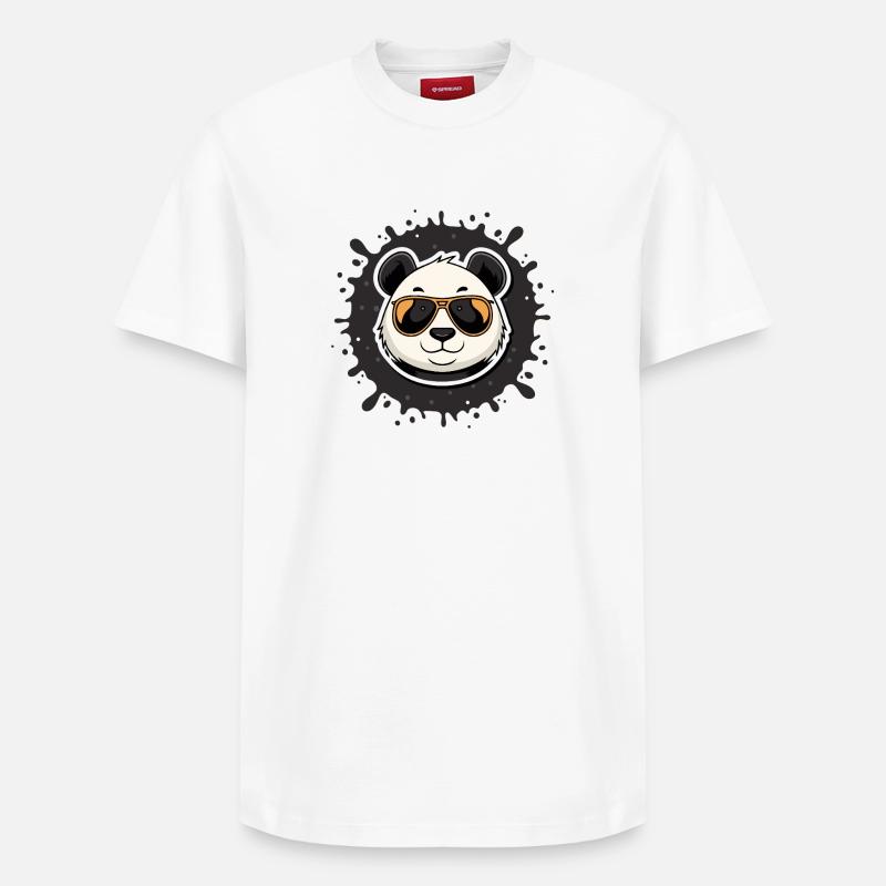 Panda Chic Gläser oranger Spritzer - Relaxed Unisex Supima Cotton T-Shirt – von SPREAD - Weiß