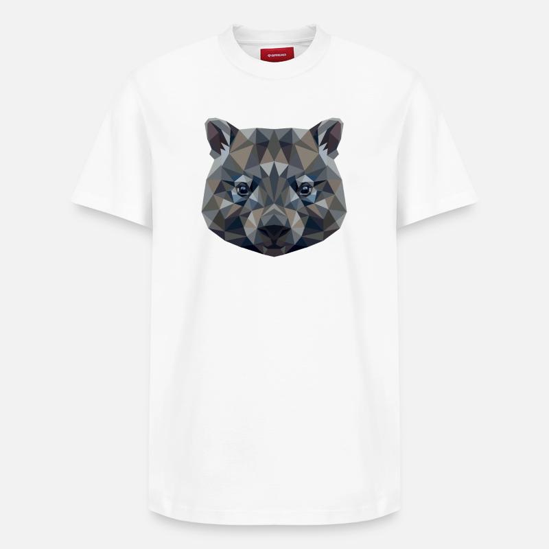 Wombat Australia Marsupial Mignon Wombat - T-shirt unisexe décontracté en coton Supima – de SPREAD - blanc