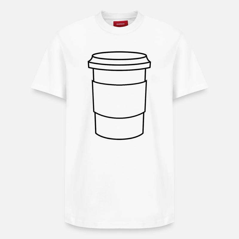 Kaffeetasse - Relaxed Unisex Supima Cotton T-Shirt – von SPREAD - Weiß