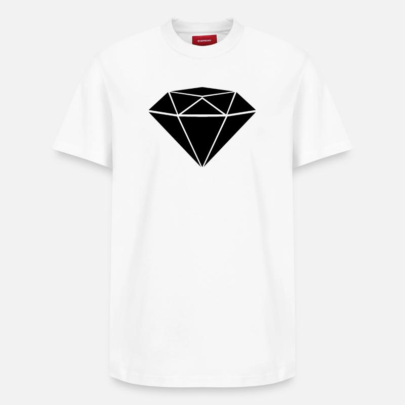 Diamant - Relaxed Unisex Supima Cotton T-Shirt – von SPREAD - Weiß