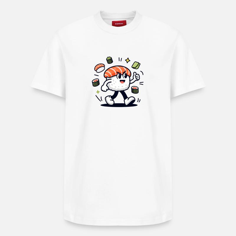 Chef sushi nigiri - T-shirt unisexe décontracté en coton Supima – de SPREAD - blanc