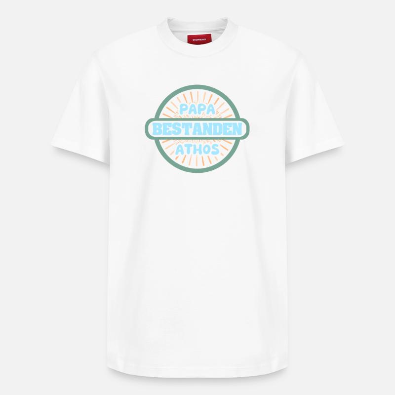 Athos als Name - Relaxed Unisex Supima Cotton T-Shirt – von SPREAD - Weiß