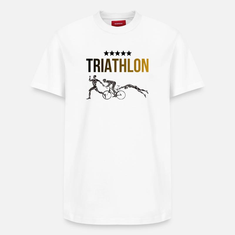 Triathlon - T-shirt unisexe décontracté en coton Supima – de SPREAD - blanc