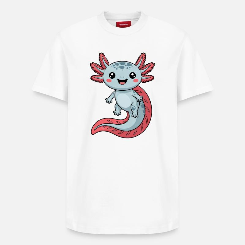 Axolotl - T-shirt unisexe décontracté en coton Supima – de SPREAD - blanc
