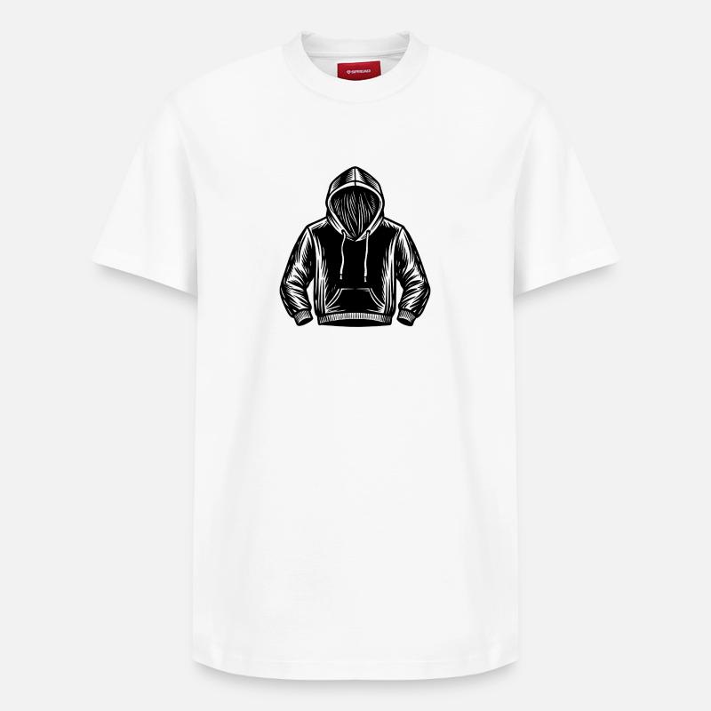 Sweat à capuche - T-shirt unisexe décontracté en coton Supima – de SPREAD - blanc