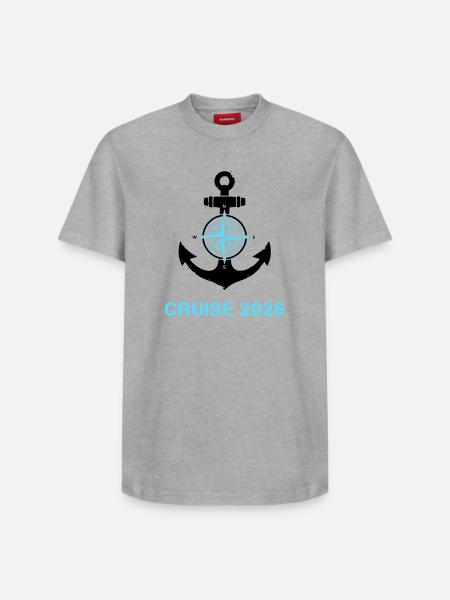 Anchor Compass Cruise 2026 Logo - Relaxed Unisex Supima Cotton T-Shirt – by SPREAD - white