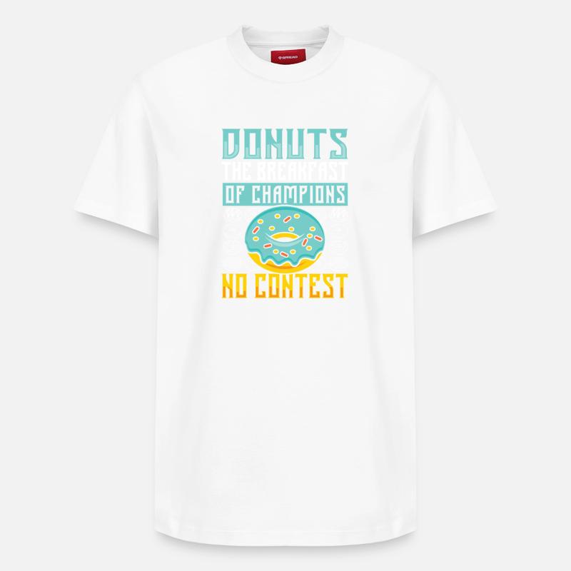 Restauration rapide en donuts - T-shirt unisexe décontracté en coton Supima – de SPREAD - blanc