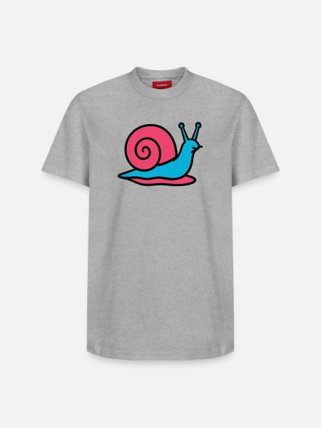 Snail Pop Art Gastropod Vegetable Garden - Relaxed Unisex Supima Cotton T-Shirt – by SPREAD - white