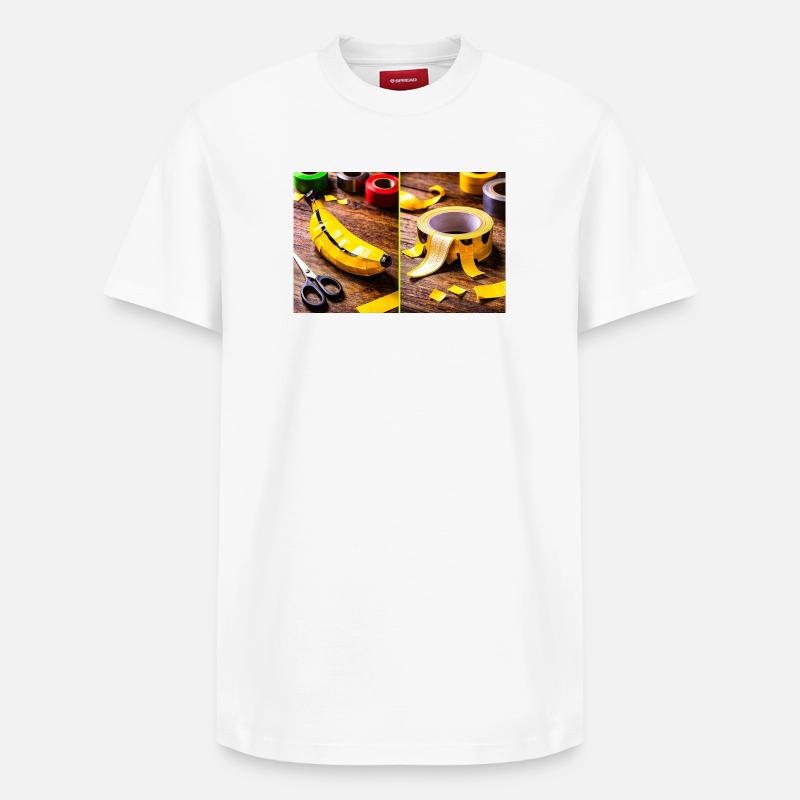 Art banane à ruban jaune - T-shirt unisexe décontracté en coton Supima – de SPREAD - blanc