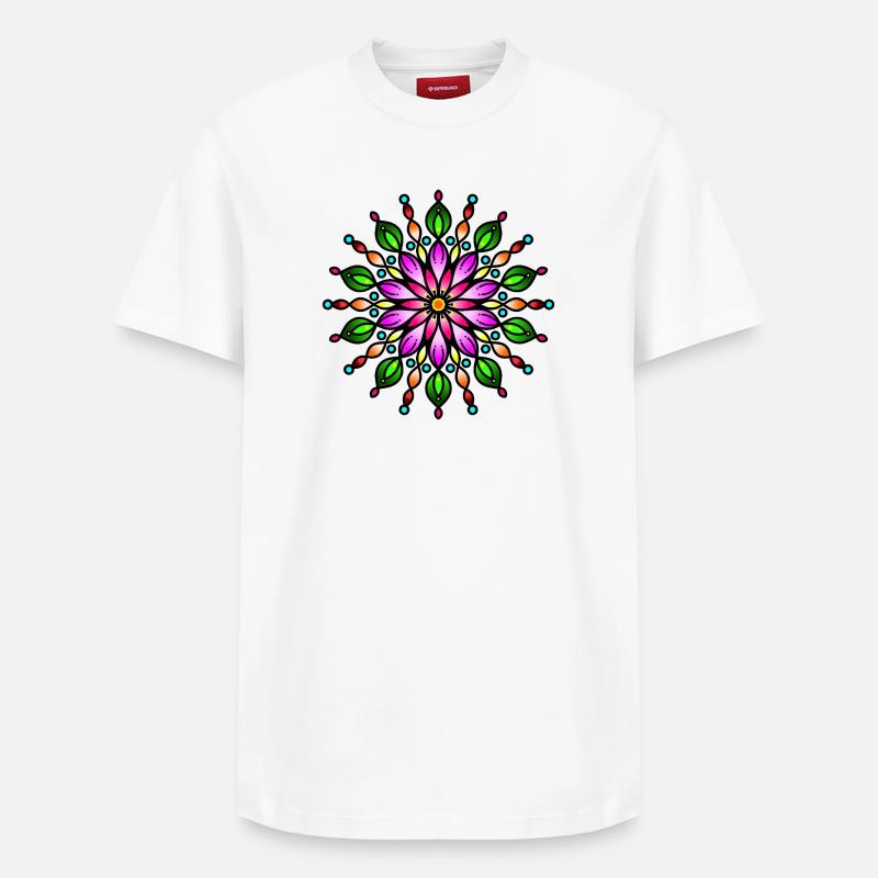 Étoile arc-en-ciel tropicale - T-shirt unisexe décontracté en coton Supima – de SPREAD - blanc