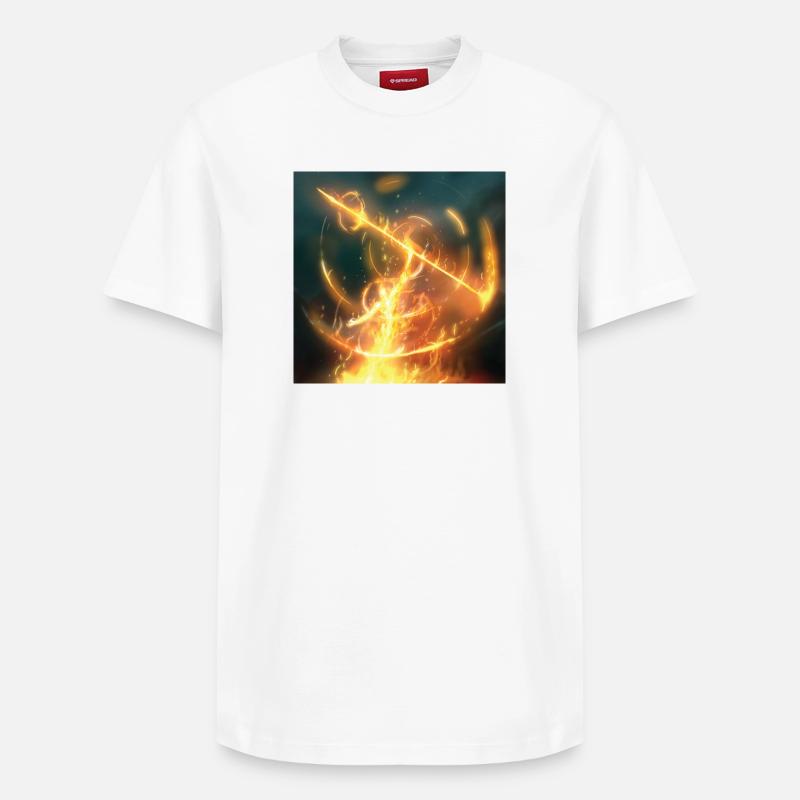 Lance de feu - T-shirt unisexe décontracté en coton Supima – de SPREAD - blanc