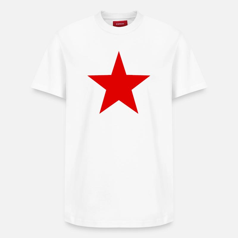 Étoile Rouge - T-shirt unisexe décontracté en coton Supima – de SPREAD - blanc