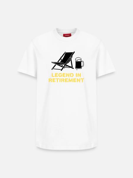 Retired Legend Rente Liegestuhl - Relaxed Unisex Supima Cotton T-Shirt – von SPREAD - Weiß