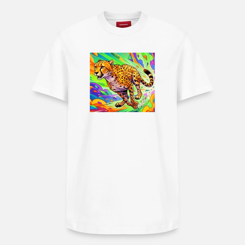 guépard - T-shirt unisexe décontracté en coton Supima – de SPREAD - blanc