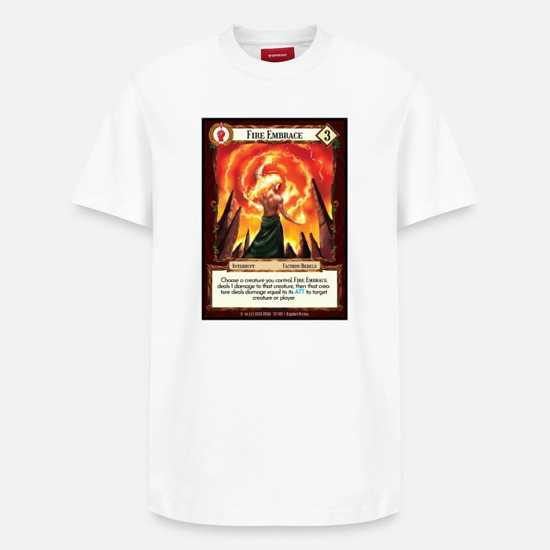 Étreinte de Feu - T-shirt unisexe décontracté en coton Supima – de SPREAD - blanc