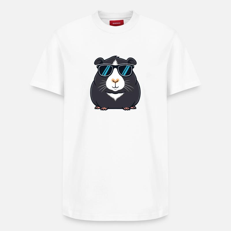 Capybara noir Cool Sunglasses - T-shirt unisexe décontracté en coton Supima – de SPREAD - blanc
