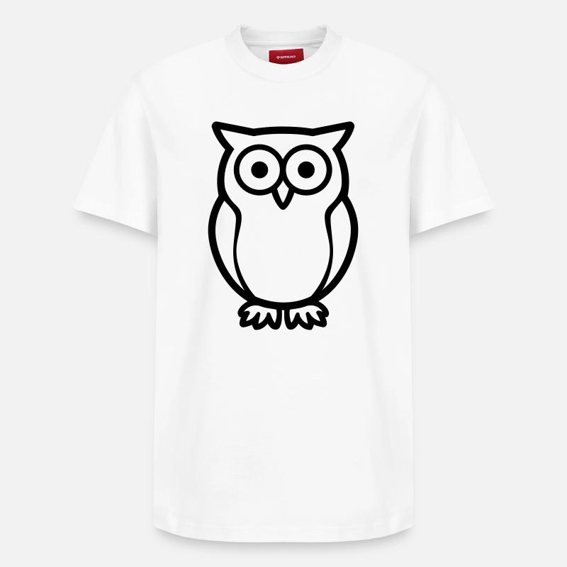 chouette - T-shirt unisexe décontracté en coton Supima – de SPREAD - blanc