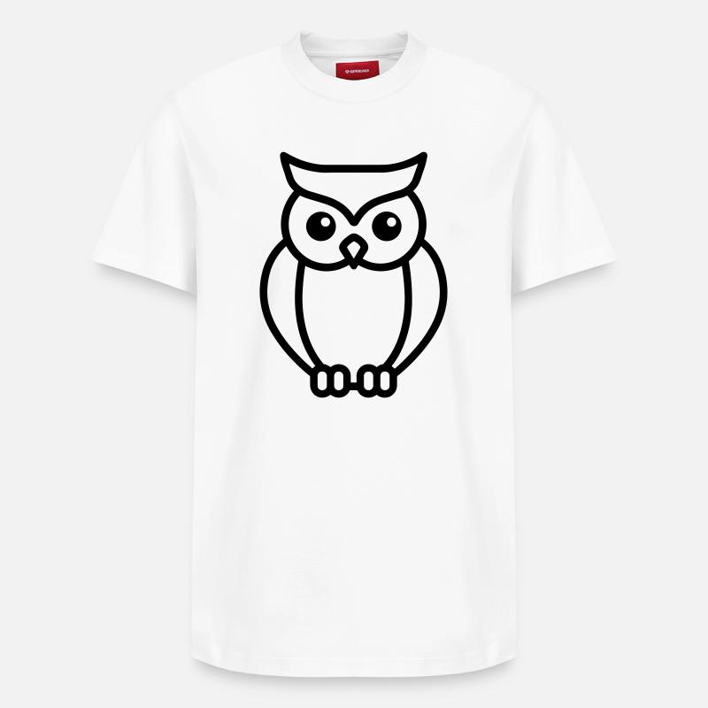 chouette - T-shirt unisexe décontracté en coton Supima – de SPREAD - blanc