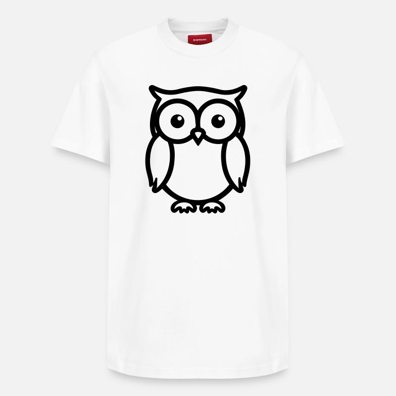 chouette - T-shirt unisexe décontracté en coton Supima – de SPREAD - blanc