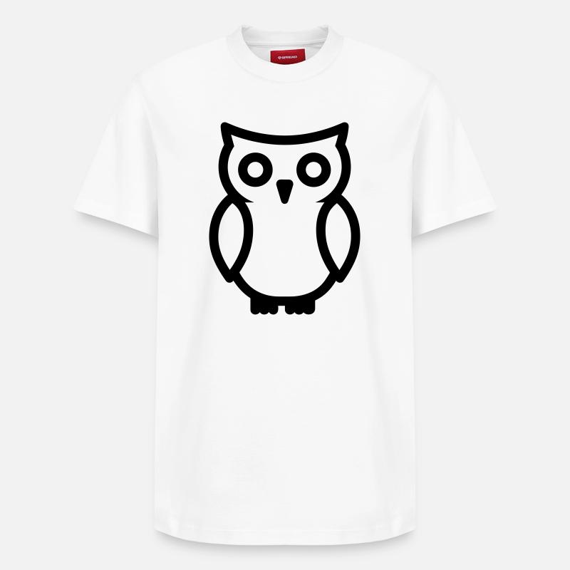 hibou - T-shirt unisexe décontracté en coton Supima – de SPREAD - blanc