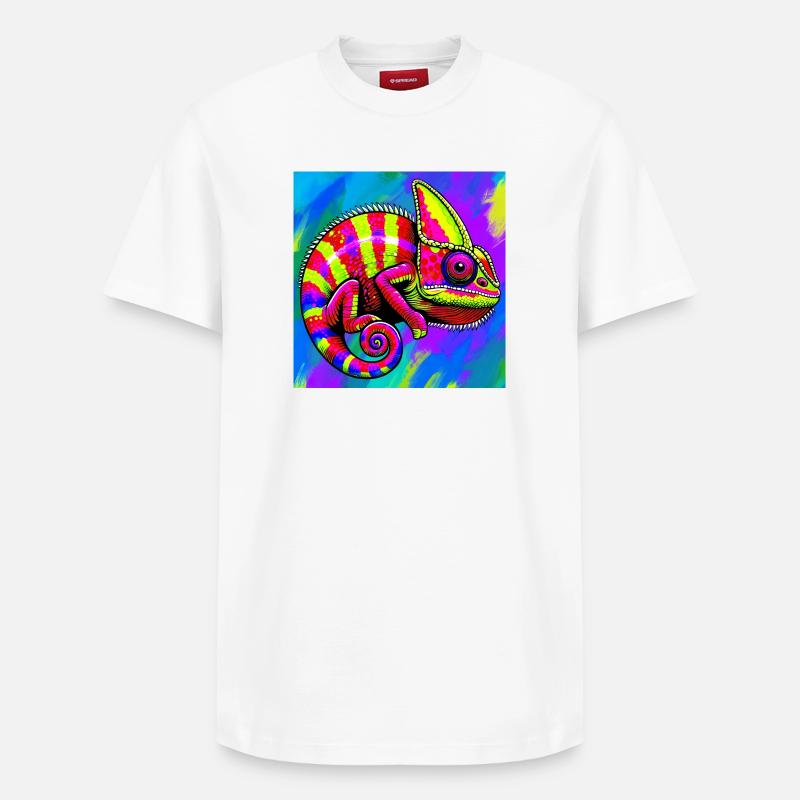 caméléon - T-shirt unisexe décontracté en coton Supima – de SPREAD - blanc