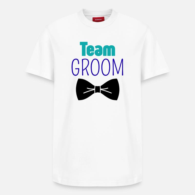 TeamGroom - T-shirt unisexe décontracté en coton Supima – de SPREAD - blanc
