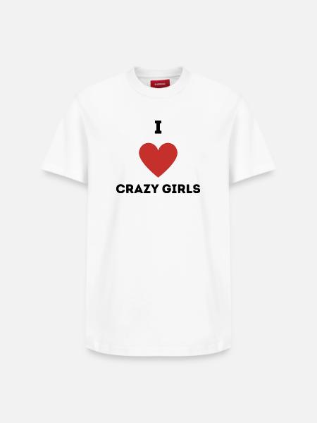 J’adore les filles folles - T-shirt unisexe décontracté en coton Supima – de SPREAD - blanc
